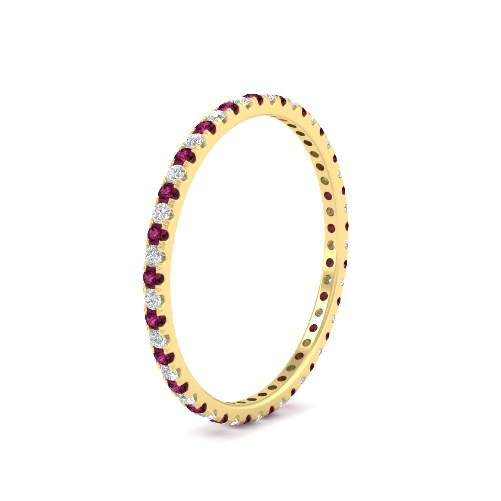 Thin Round Cut Eternity Band