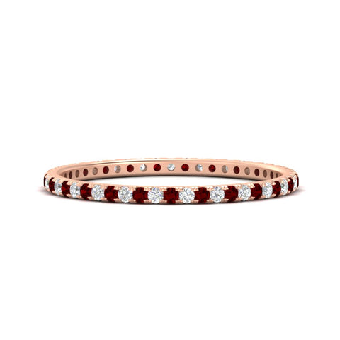 0.25-ct-round-diamond-eternity-band-with-ruby-in-rose-gold-FDEWB8371GRUDR-0.25CT-NL-RG