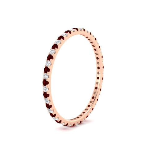 0.25-ct-round-diamond-eternity-band-with-ruby-in-rose-gold-FDEWB8371GRUDRANGLE2-0.25CT-NL-RG