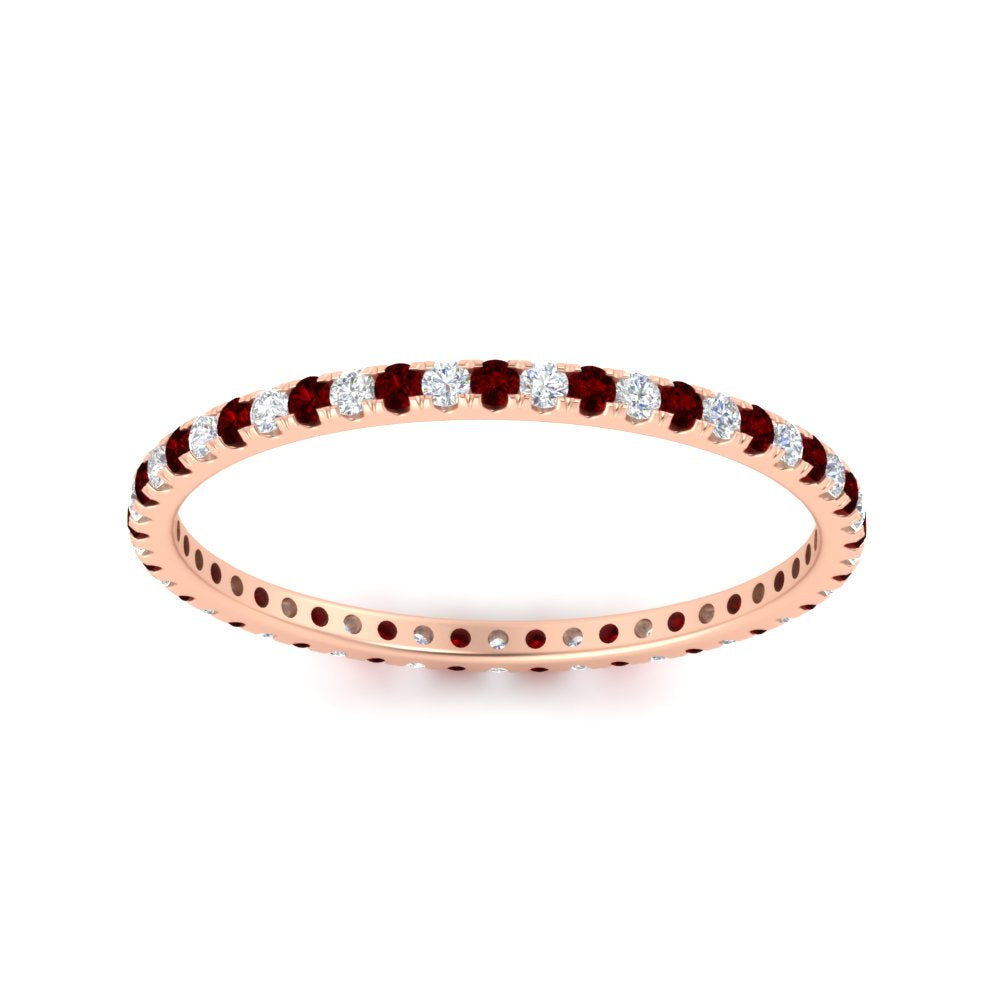 Thin Round Cut Eternity Band