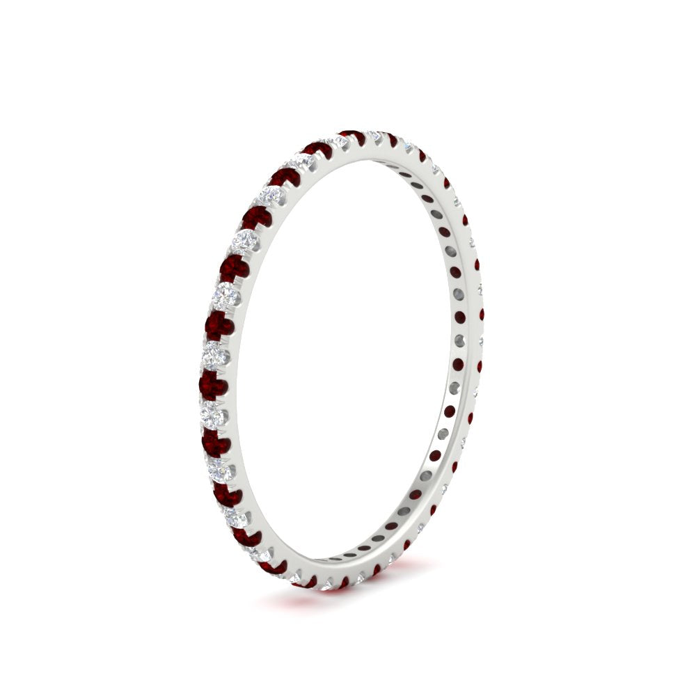Thin Round Cut Eternity Band