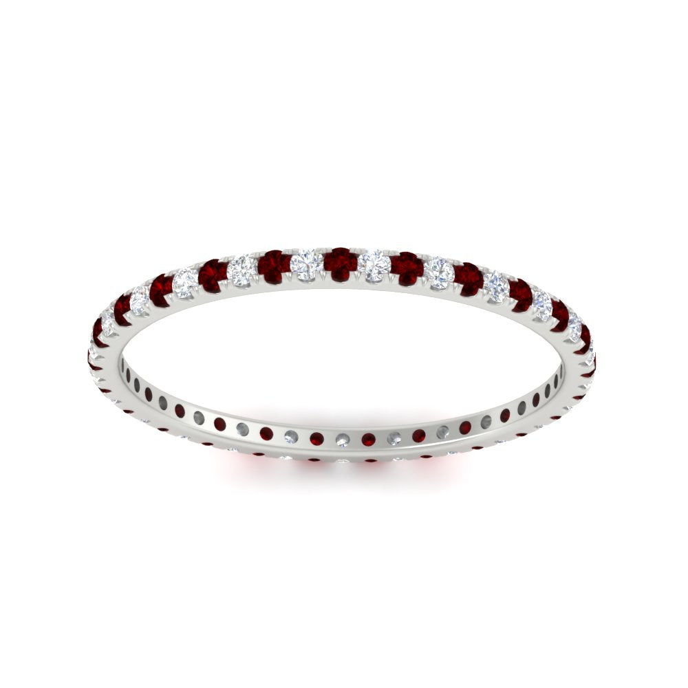 Thin Round Cut Eternity Band