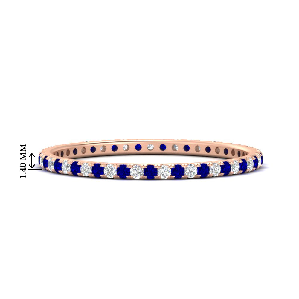 Thin Round Cut Eternity Band