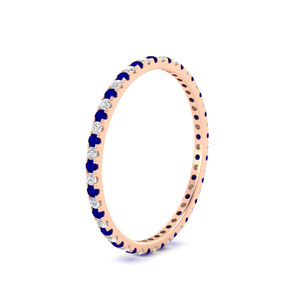 Thin Round Cut Eternity Band