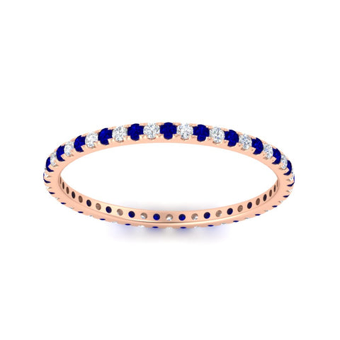 0.25-ct-round-diamond-eternity-band-with-sapphire-in-rose-gold-FDEWB8371GSABLANGLE5-0.25CT-NL-RG