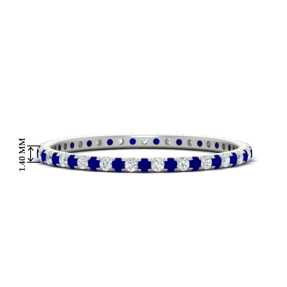 Thin Round Cut Eternity Band