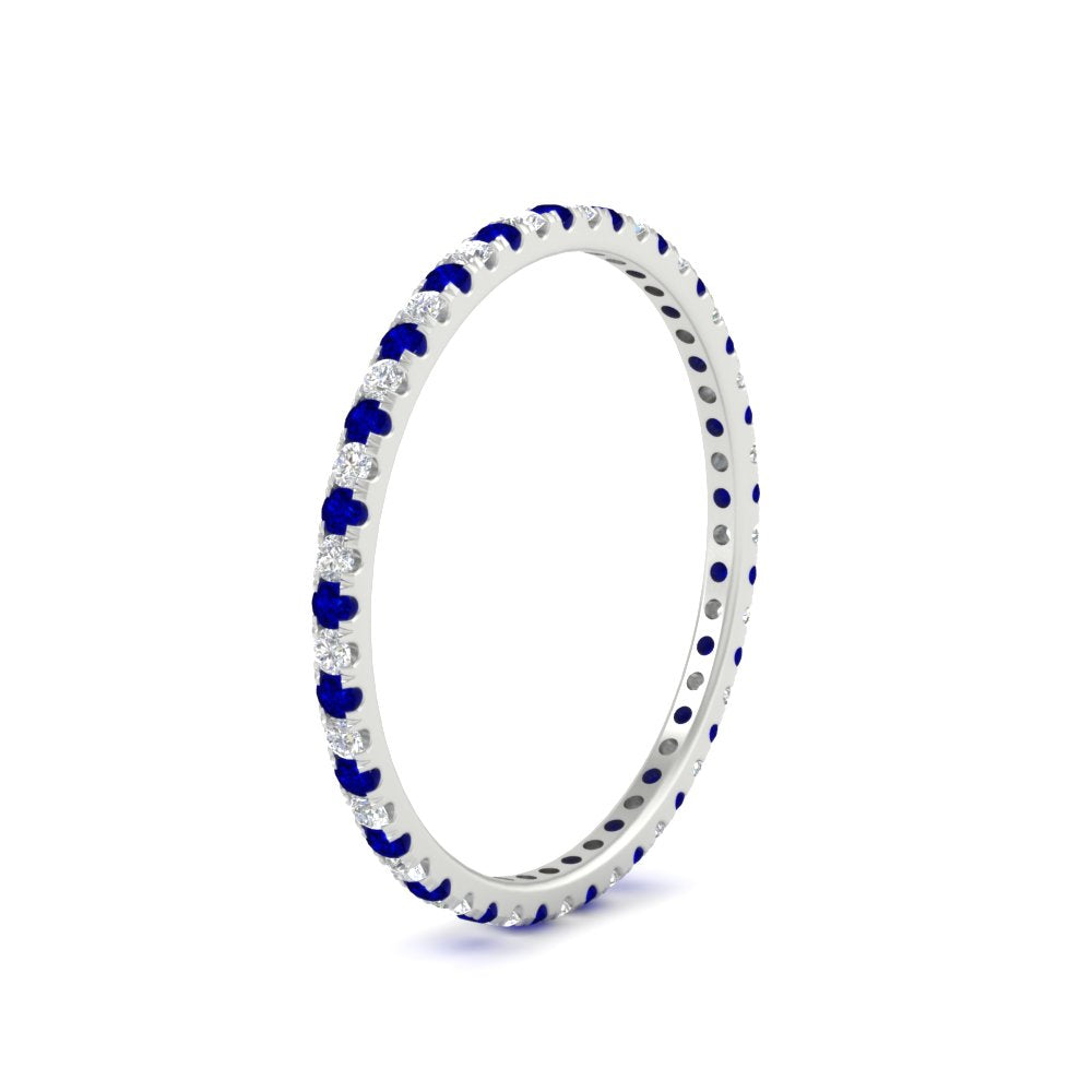 Thin Round Cut Eternity Band