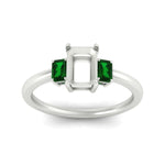 Load image into Gallery viewer, 0.25-ct-semi-mount-three-stone-emerald-engagement-ring-in-white-gold-fdenr9299smgemgrangle5-0.25ct-nl-wg.jpg