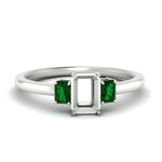 Load image into Gallery viewer, 0.25-ct-semi-mount-three-stone-emerald-engagement-ring-in-white-gold-fdenr9299smgemgrsleep-0.25ct-nl-wg.jpg