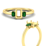 Load image into Gallery viewer, 0.25-ct-semi-mount-three-stone-emerald-engagement-ring-in-yellow-gold-fdenr9299smgemgrangle3-0.25ct-nl-yg.jpg