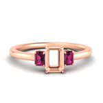 Load image into Gallery viewer, 0.25-ct-semi-mount-three-stone-pink-sapphire-engagement-ring-in-rose-gold-fdenr9299smgsadrpisleep-0.25ct-nl-rg.jpg