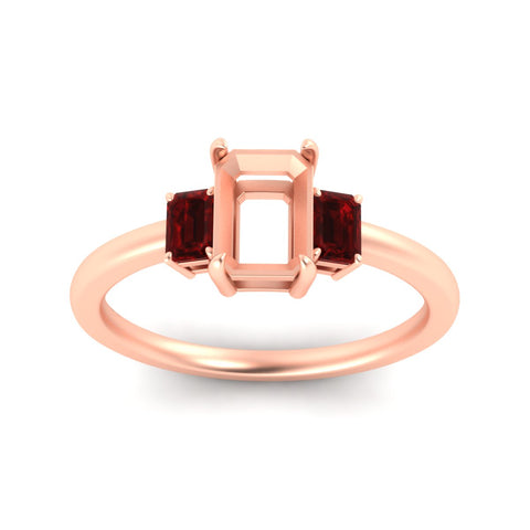 Delicate Semi Mount Three Stone Ring (1/4 ct. tw.)
