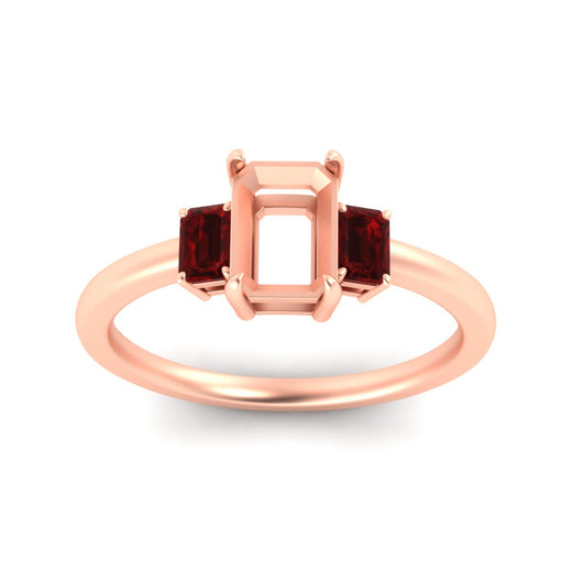 Delicate Semi Mount Three Stone Ring (1/4 ct. tw.)