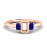 Load image into Gallery viewer, 0.25-ct-semi-mount-three-stone-sapphire-engagement-ring-in-rose-gold-fdenr9299smgsablsleep-0.25ct-nl-rg.jpg