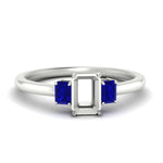 Load image into Gallery viewer, 0.25-ct-semi-mount-three-stone-sapphire-engagement-ring-in-white-gold-fdenr9299smgsablsleep-0.25ct-nl-wg.jpg