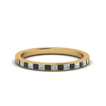 Load image into Gallery viewer, 0.25-ct.-princess-channel-wedding-band-with-black-diamond-in-18K-yellow-gold-FD8382-0.25CTBGBLACK-NL-YG
