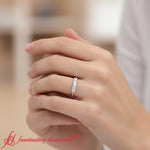 Load image into Gallery viewer, 0.25-ct.-princess-cut5-stone-wedding-band-white-gold-fdwb8008pr-0.25-ct-model
