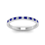 Load image into Gallery viewer, 0.25-ct.-princess-diamond-channel-wedding-band-with-blue-sapphire-in-14K-white-gold-FD8382-0.25CTBGSABLANGLE5-NL-WG
