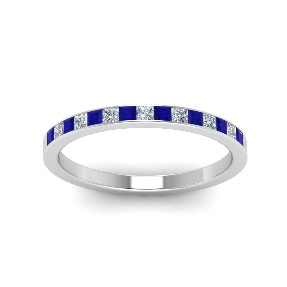 0.25-ct.-princess-diamond-channel-wedding-band-with-blue-sapphire-in-14K-white-gold-FD8382-0.25CTBGSABLANGLE5-NL-WG