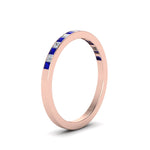 Load image into Gallery viewer, 0.25-ct.-princess-diamond-channel-wedding-band-with-blue-sapphire-in-18K-rose-gold-FD8382-0.25CTBGSABLANGLE2-NL-RG
