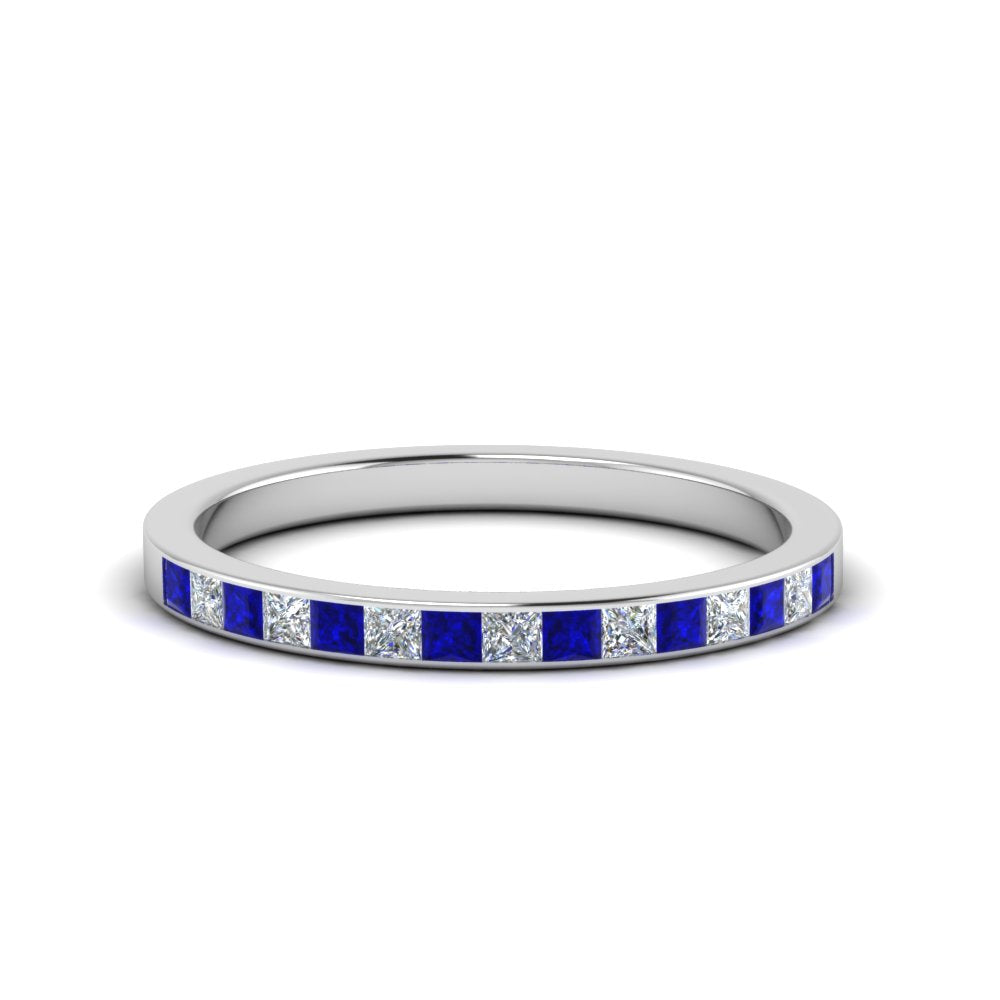 0.25-ct.-princess-diamond-channel-wedding-band-with-blue-sapphire-in-950-Platinum-FD8382-0.25CTBGSABL-NL-WG