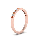 Load image into Gallery viewer, 0.25-ct.-princess-diamond-channel-wedding-band-with-orange-sapphire-in-14K-rose-gold-FD8382-0.25CTBGSAORANGLE2-NL-RG
