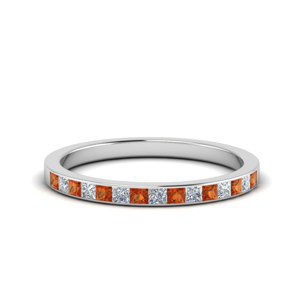 0.25-ct.-princess-diamond-channel-wedding-band-with-orange-sapphire-in-18K-white-gold-FD8382-0.25CTBGSAOR-NL-WG