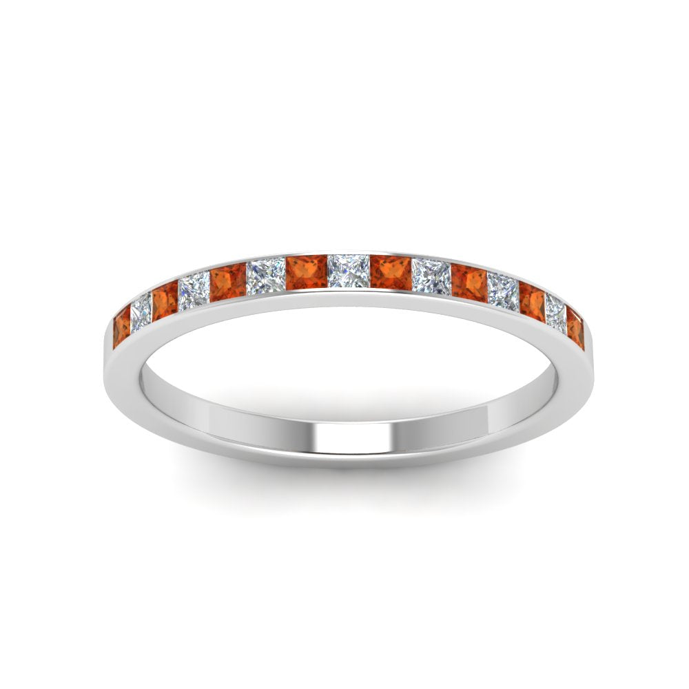 0.25-ct.-princess-diamond-channel-wedding-band-with-orange-sapphire-in-950-Platinum-FD8382-0.25CTBGSAORANGLE5-NL-WG