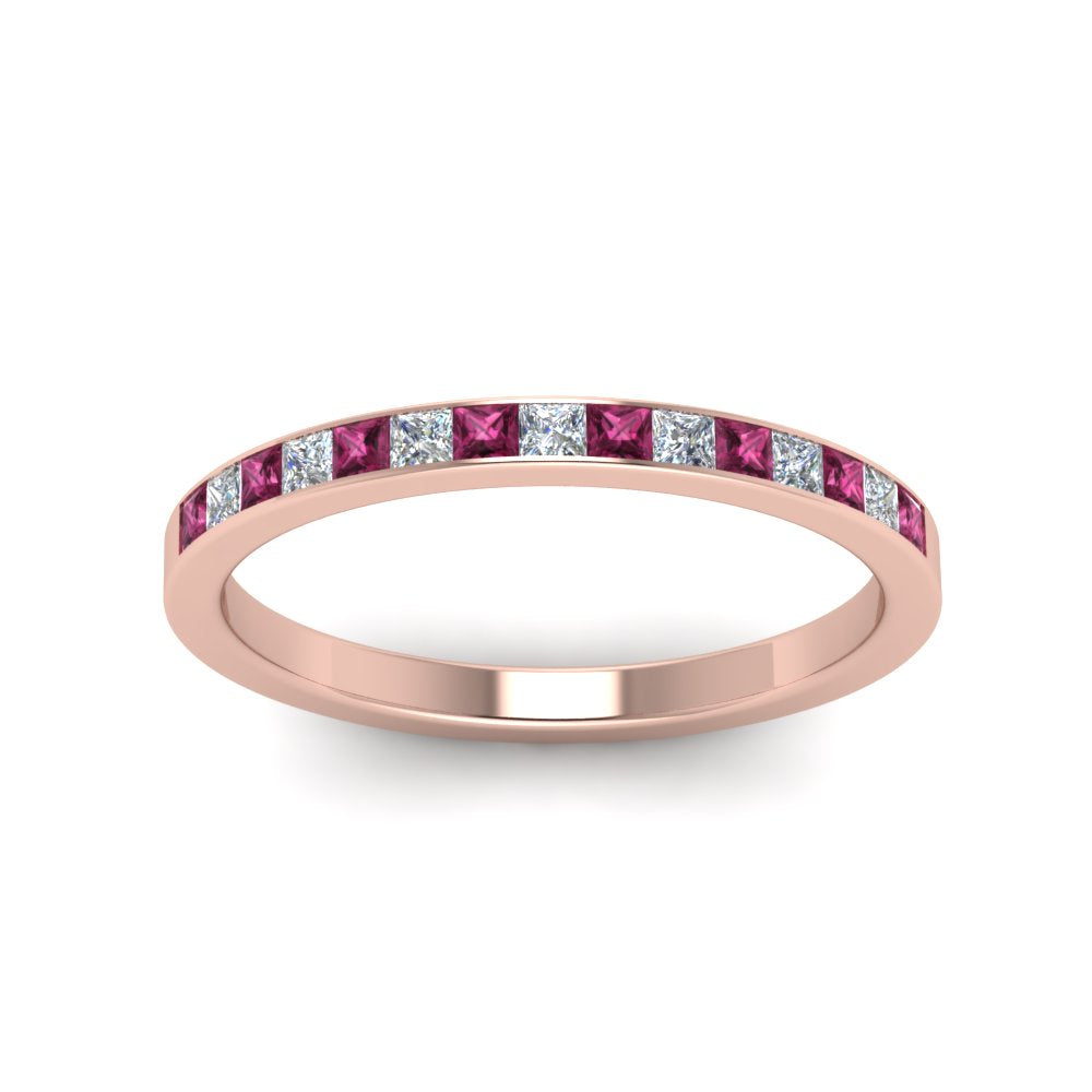 0.25-ct.-princess-diamond-channel-wedding-band-with-pink-sapphire-in-18K-rose-gold-FD8382-0.25CTBGSADRPIANGLE5-NL-RG