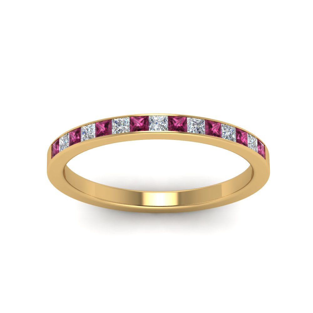 0.25-ct.-princess-diamond-channel-wedding-band-with-pink-sapphire-in-18K-yellow-gold-FD8382-0.25CTBGSADRPIANGLE5-NL-YG
