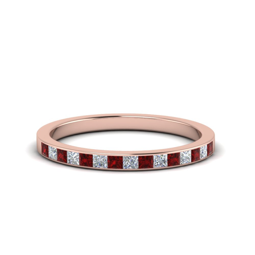 0.25-ct.-princess-diamond-channel-wedding-band-with-ruby-in-14K-rose-gold-FD8382-0.25CTBGRUDR-NL-RG