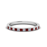0.25-ct.-princess-diamond-channel-wedding-band-with-ruby-in-14K-white-gold-FD8382-0.25CTBGRUDR-NL-WG