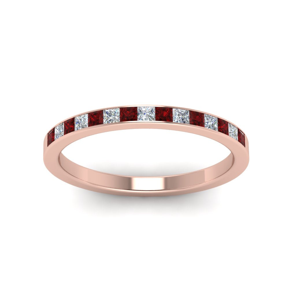 0.25-ct.-princess-diamond-channel-wedding-band-with-ruby-in-18K-rose-gold-FD8382-0.25CTBGRUDRANGLE5-NL-RG