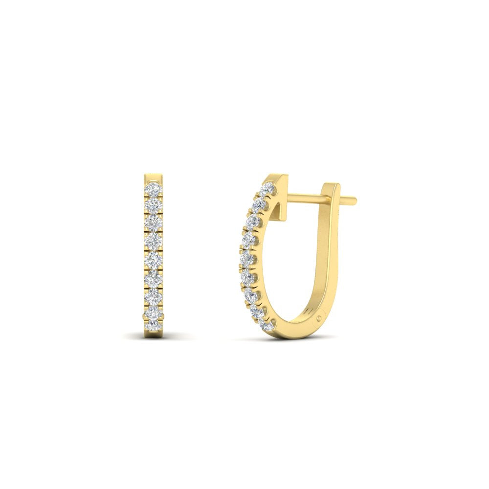 0.25 ct diamond huggie hoops earring-in-yellow-gold-FDEAR11260ANGLE2-0.25-NL-YG