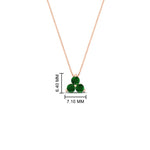 Load image into Gallery viewer, 0.30-carat-mini-3-stone-emerald-pendant-in-FDPD1129GEMGR-0.30CT-NL-RG
