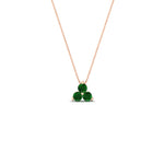 Load image into Gallery viewer, 0.30-carat-mini-3-stone-emerald-pendant-in-FDPD1129GEMGR-0.30CT-NL-RG
