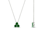 Load image into Gallery viewer, 0.30-carat-mini-3-stone-emerald-pendant-in-FDPD1129GEMGR-0.30CT-NL-WG
