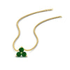 Load image into Gallery viewer, 0.30-carat-mini-3-stone-emerald-pendant-in-FDPD1129GEMGR-0.30CT-NL-YG