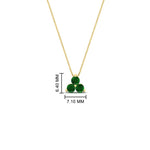 Load image into Gallery viewer, 0.30-carat-mini-3-stone-emerald-pendant-in-FDPD1129GEMGR-0.30CT-NL-YG
