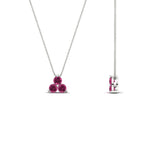 Load image into Gallery viewer, 0.30-carat-mini-3-stone-pink-sapphire-pendant-in-FDPD1129GSADRPI-0.30CT-NL-WG
