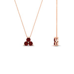 Load image into Gallery viewer, 0.30-carat-mini-3-stone-ruby-pendant-in-FDPD1129GRUDR-0.30CT-NL-RG
