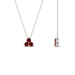 Load image into Gallery viewer, 0.30-carat-mini-3-stone-ruby-pendant-in-FDPD1129GRUDR-0.30CT-NL-WG
