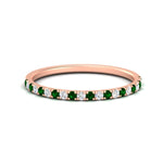 Load image into Gallery viewer, 0.30-ct-french-prong-eternity-emerald-ring-in-rose-gold-FD8370GEMGR-0.30CT-NL-RG.jpg
