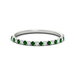 Load image into Gallery viewer, 0.30-ct-french-prong-eternity-emerald-ring-in-white-gold-FD8370GEMGR-0.30CT-NL-WG.jpg
