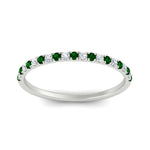 Load image into Gallery viewer, 0.30-ct-french-prong-eternity-emerald-ring-in-white-gold-FD8370GEMGRANGLE5-0.30CT-NL-WG.jpg
