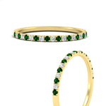 Load image into Gallery viewer, 0.30-ct-french-prong-eternity-emerald-ring-in-yellow-gold-FD8370GEMGRANGLE3-0.30CT-NL-YG.jpg
