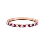 Load image into Gallery viewer, 0.30-ct-french-prong-eternity-pink-sapphire-ring-in-rose-gold-FD8370GSADRPI-0.30CT-NL-RG.jpg
