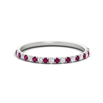 Load image into Gallery viewer, 0.30-ct-french-prong-eternity-pink-sapphire-ring-in-white-gold-FD8370GSADRPI-0.30CT-NL-WG.jpg
