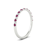 Load image into Gallery viewer, 0.30-ct-french-prong-eternity-pink-sapphire-ring-in-white-gold-FD8370GSADRPIANGLE2-0.30CT-NL-WG.jpg
