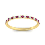 Load image into Gallery viewer, 0.30-ct-french-prong-eternity-pink-sapphire-ring-in-yellow-gold-FD8370GSADRPIANGLE5-0.30CT-NL-YG.jpg
